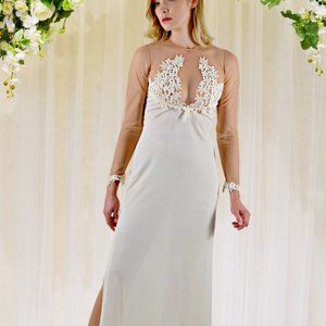 Fredrick of Hollwood Sheer white Long Dress